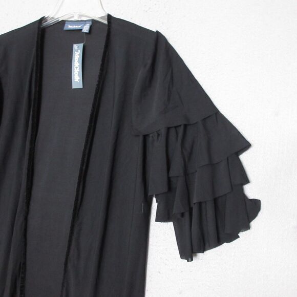 Mod Cloth Cardigan Sheer Ruffle Boho Goth NWT Long Line‎ - Picture 2 of 13